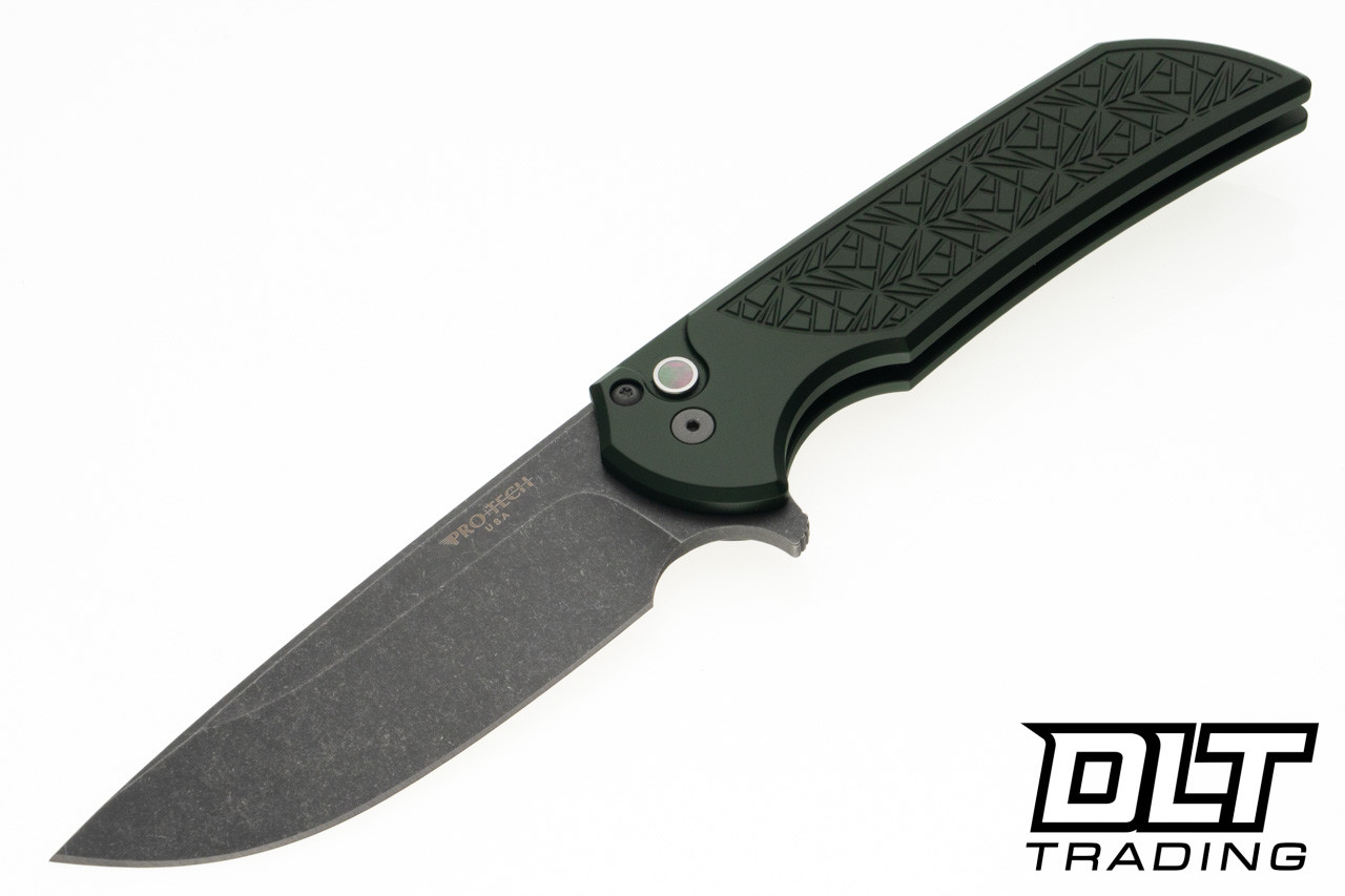 Pro-Tech Mordax - Green Nexus Textured Handle - Acidwashed 20CV