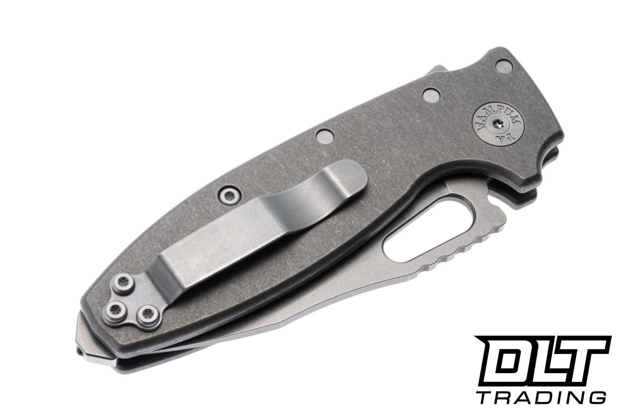Demko Shark-A-Tac - Smooth Titanium - Stonewash MagnaCut Blade