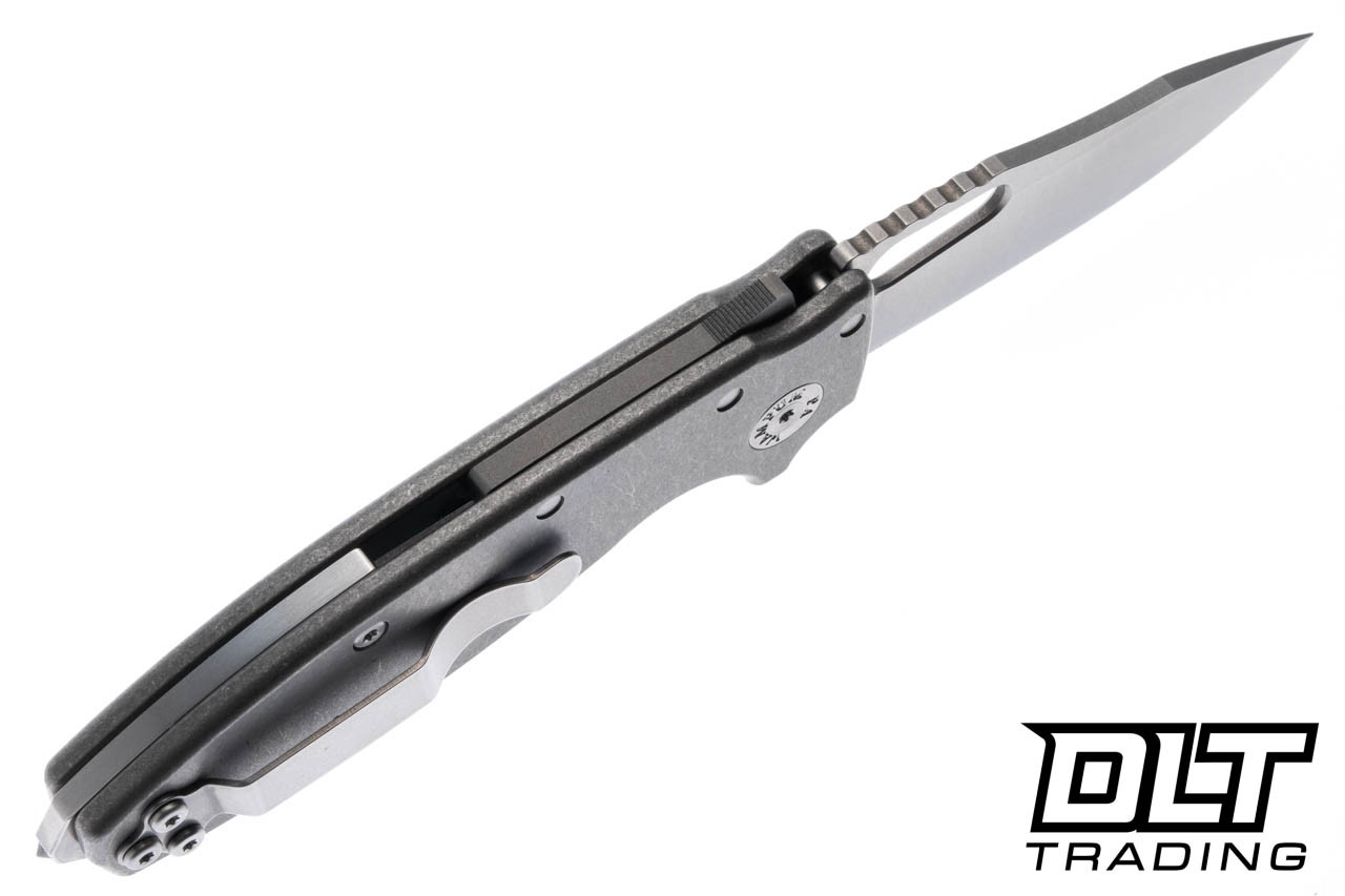 Demko Shark-A-Tac - Smooth Titanium - Stonewash MagnaCut Blade