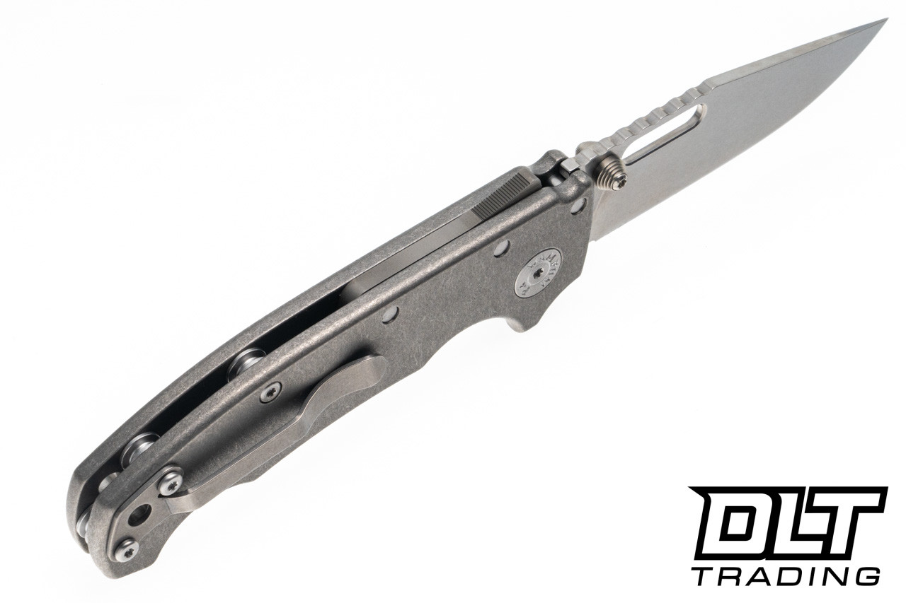 Demko AD20I Slim - Nitro-X7 Clip Point Blade - Smooth Titanium