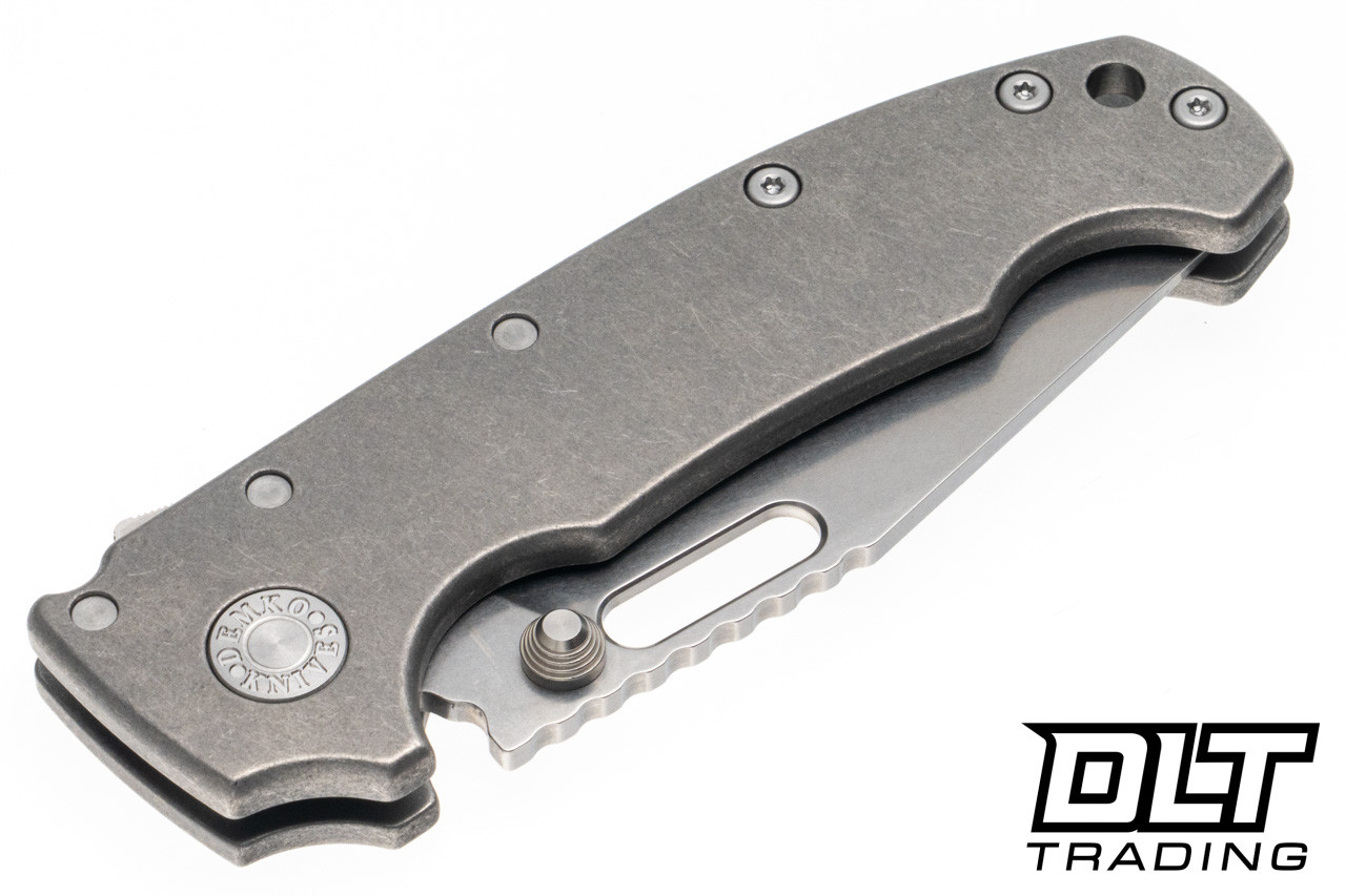 Demko AD20I Slim - Nitro-X7 Clip Point Blade - Smooth Titanium