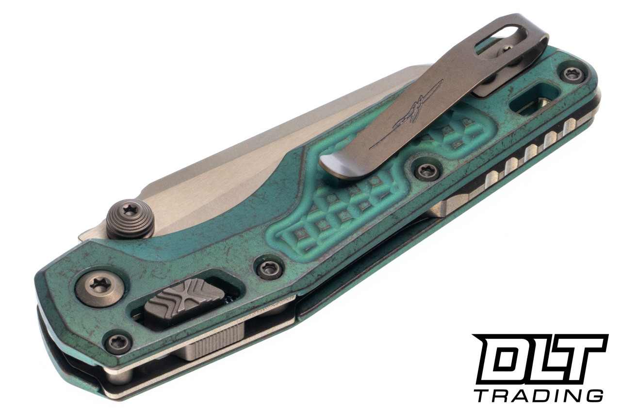 Microtech 210M-13FRMS2 MSI Mini Ram-Lok - Antique Green Frag