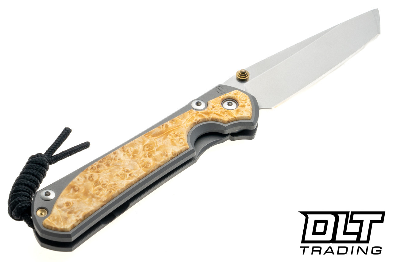Chris Reeve Large Sebenza 31 - Tanto - Box Elder Inlay - Left