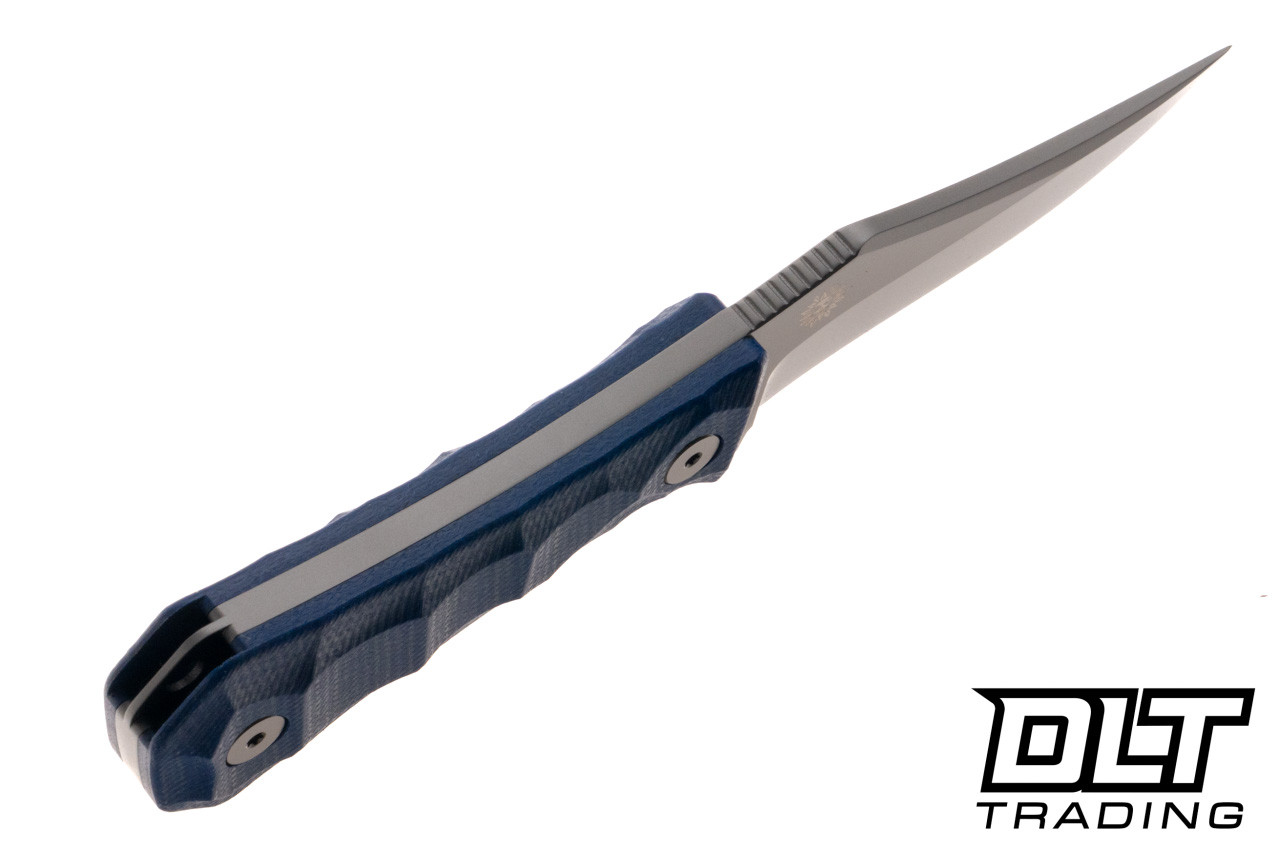 Auxiliary Manufacturing Pocket Bowie Deadhead - Blue Micarta