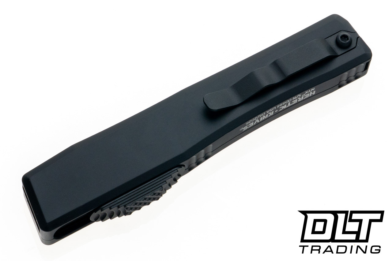 Heretic Nyx - Two Tone Tanto MagnaCut Blade - Black Aluminum