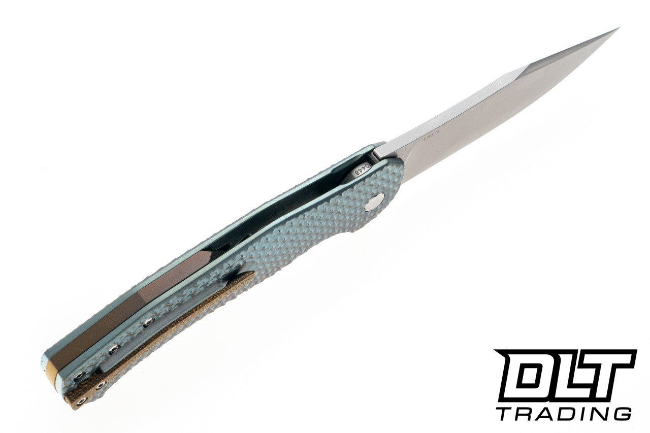 Herman Mantis - Light Blue Dragon Scale Titanium - Bronze Hammered