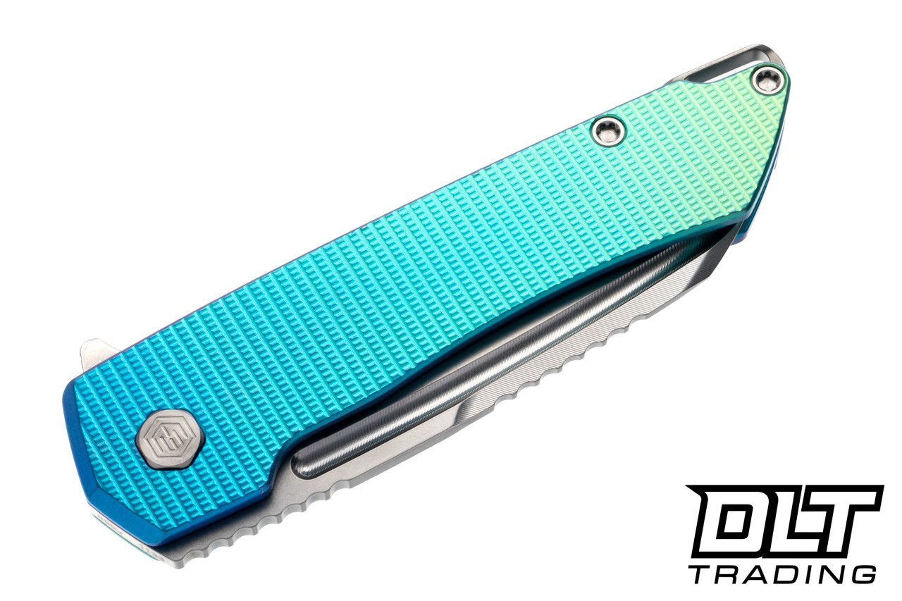 MachineWise Mojave - Aqua Fade Titanium - Stonewash S90V Blade