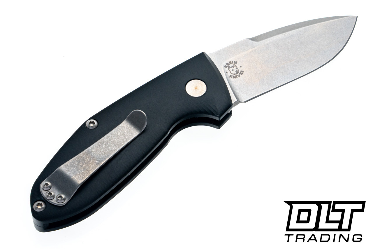 Defiant 7 Alpha - Black Aluminum Handle - Stonewash MaganCut Blade