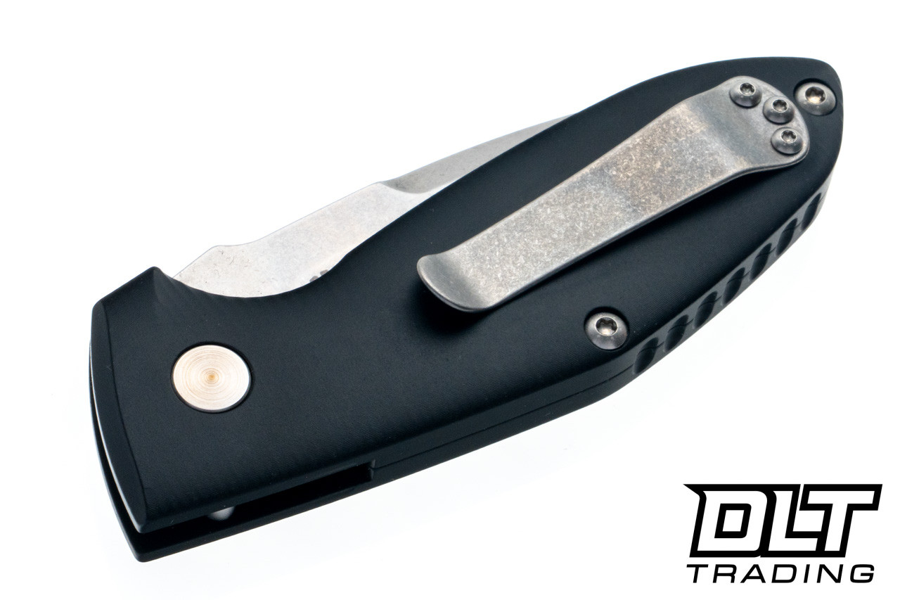 Defiant 7 Alpha - Black Aluminum Handle - Stonewash MaganCut Blade