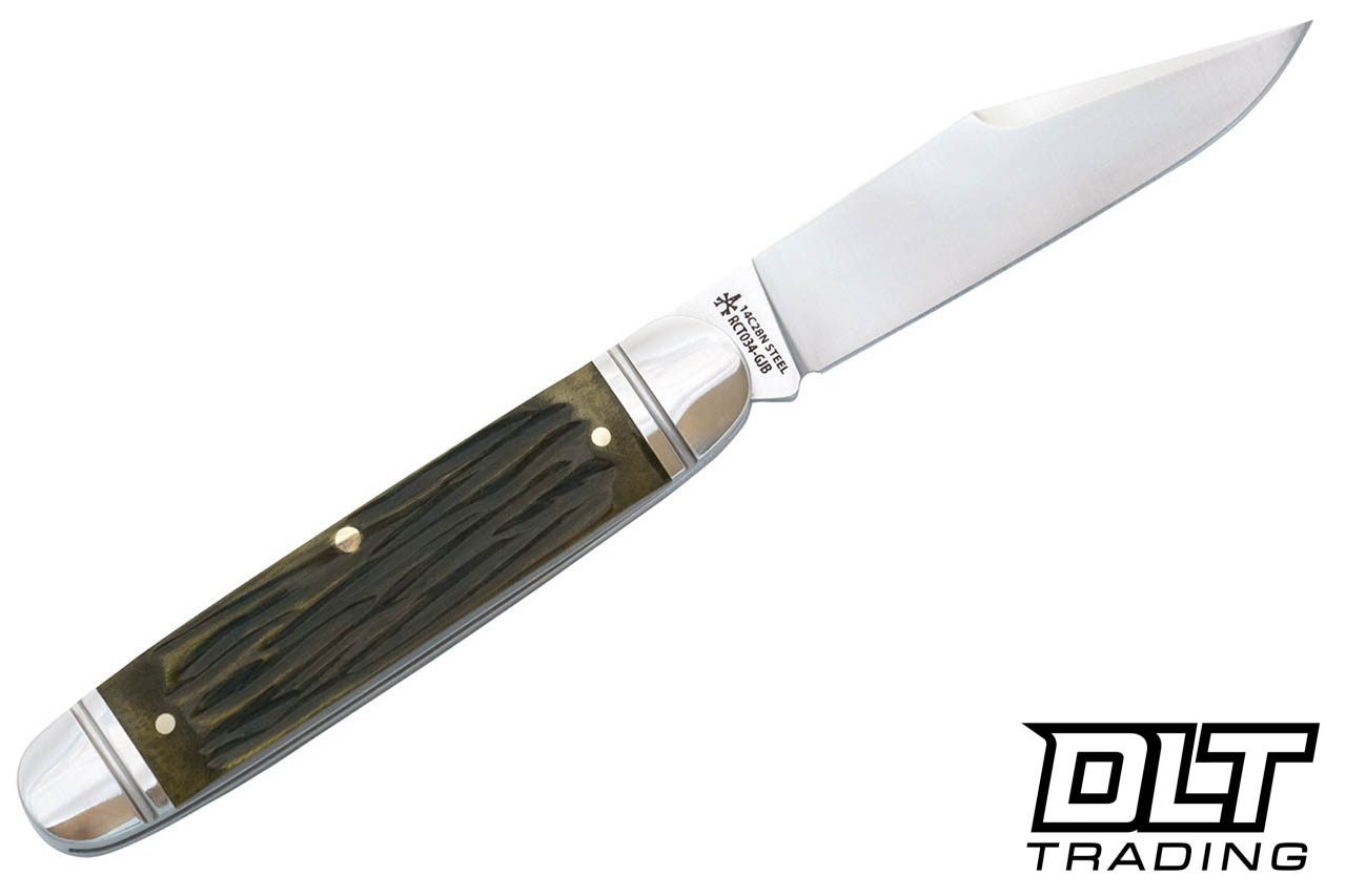 RoseCraft Blades Birchfield Camp Jack - Green Jigged Bone - Satin