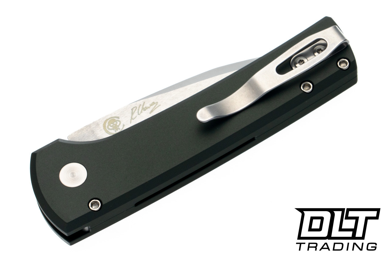 Pro-Tech Chaves Scapegoat - Green Handle - Mirror Polished
