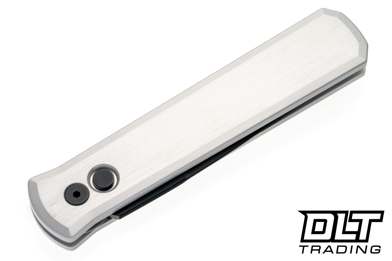 Pro-Tech Godfather - Silver Handle - Black Blade - DLT Trading