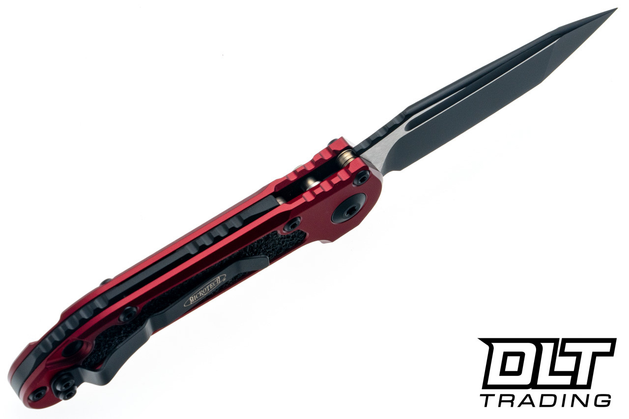 Microtech LUDT Gen III T/E - Merlot Red Handle - Black Blade