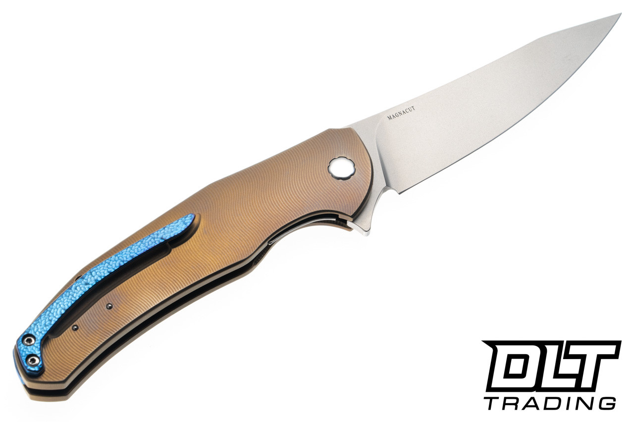 Herman Ishtar - Bronze Gold Titanium - Puzzle V2 Inlay - Blue