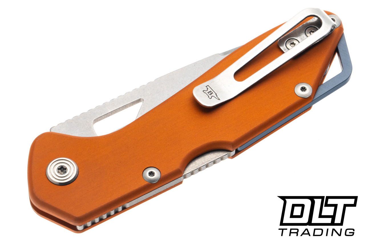 Buck 724 Mustang 724ORS - Orange Aluminum - Drop Point Stonewash