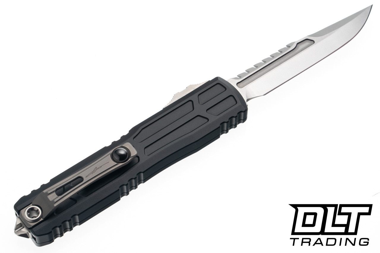 Microtech Ultratech EX-ZBP Interceptor - Black Handle - Stonewash