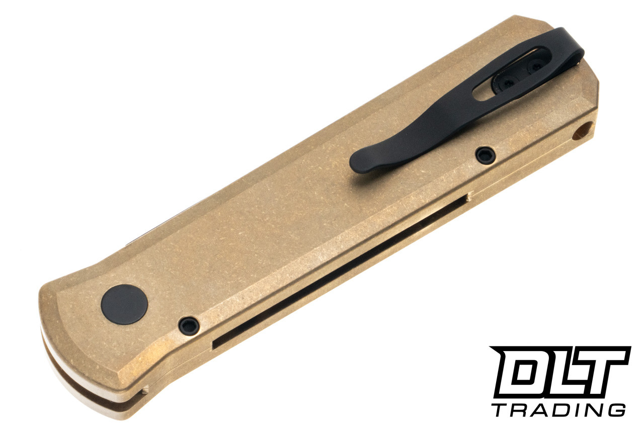 Pro-Tech Godson - Bronze Aluminum - Black G-10 Inlay - Black DLC