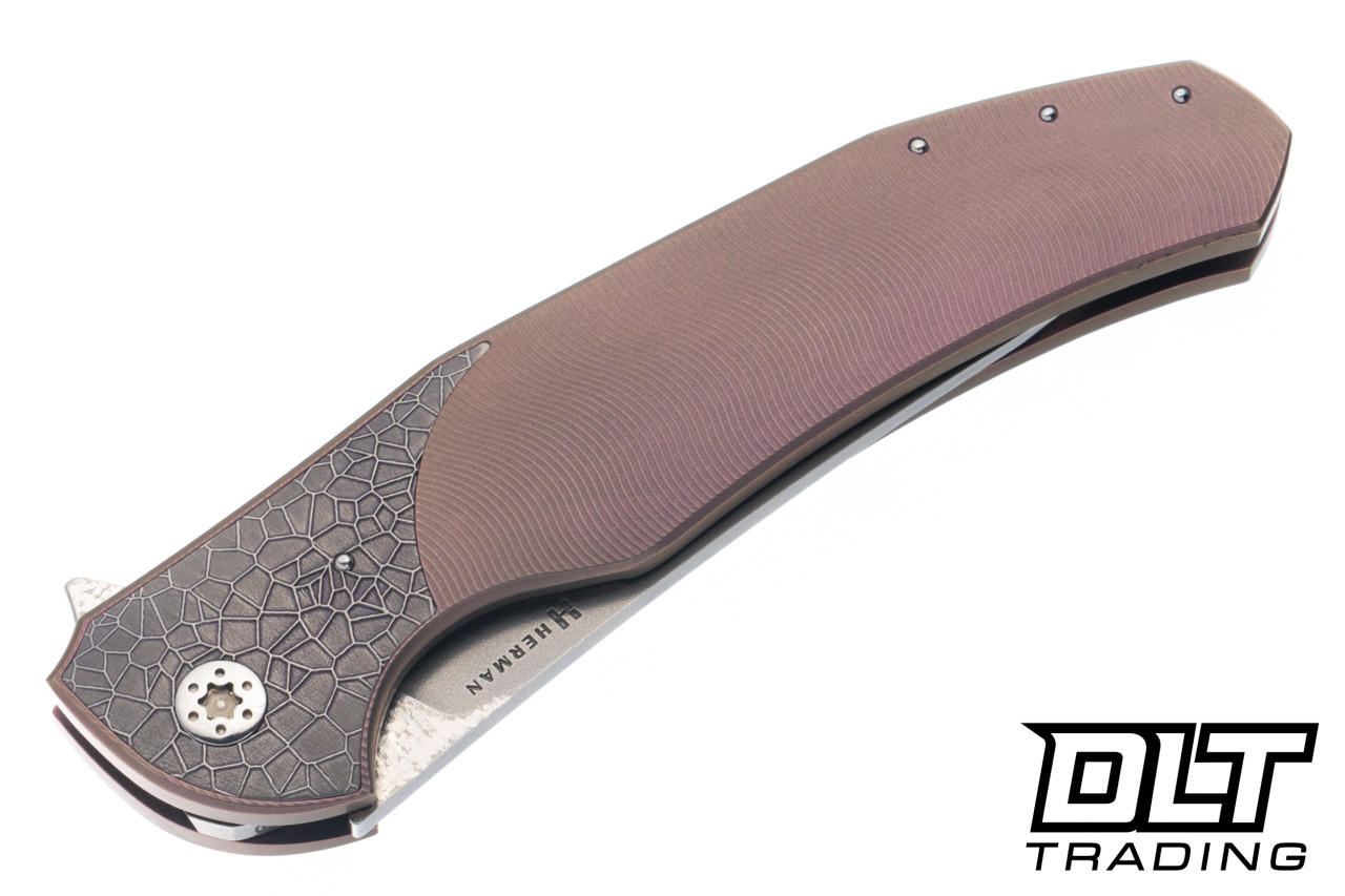 Herman Ishtar - Pink Titanium - Rock Pattern Inlay - Shiny