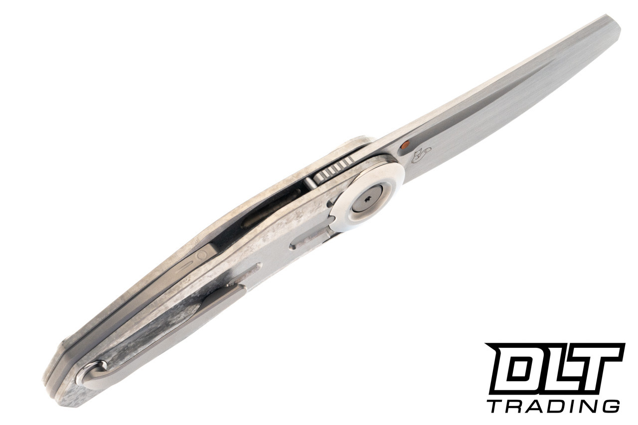 Reate Vulpex VK-CLU Elmax Hand Rubbed Blade - Crystalized Gray