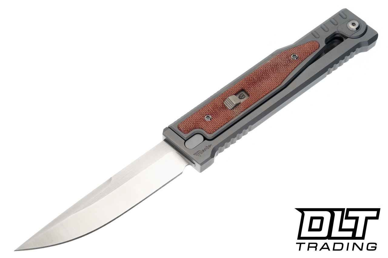 Reate EXO-OG - Drop Point All Satin Elmax Blade - Bead Blast