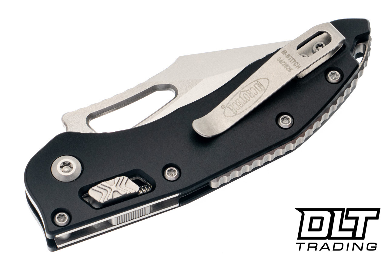 Microtech Mini Stitch Ram-Lok S/E - Black Handle - Stonewashed