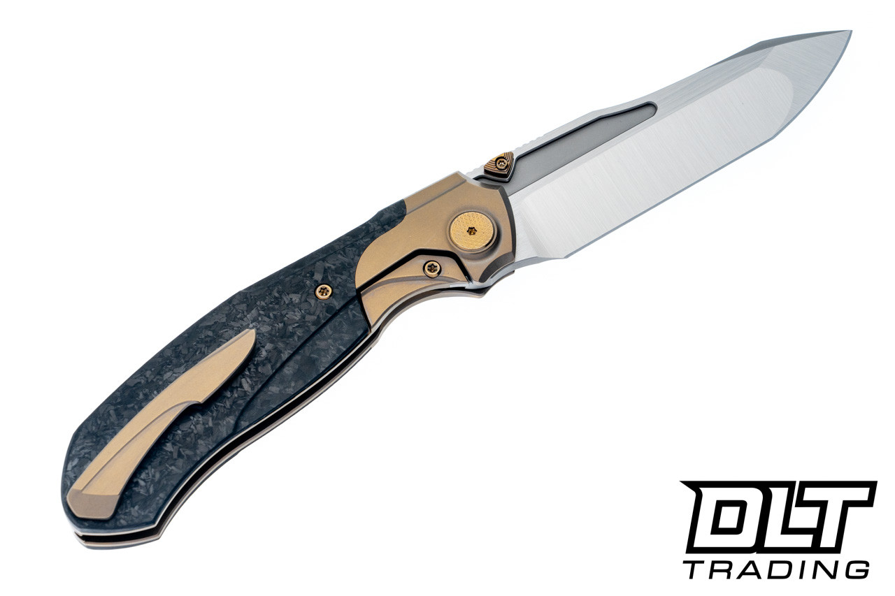 Null Knives Vandal - Stonewash Bronze Ti - Marbled Carbon Fiber