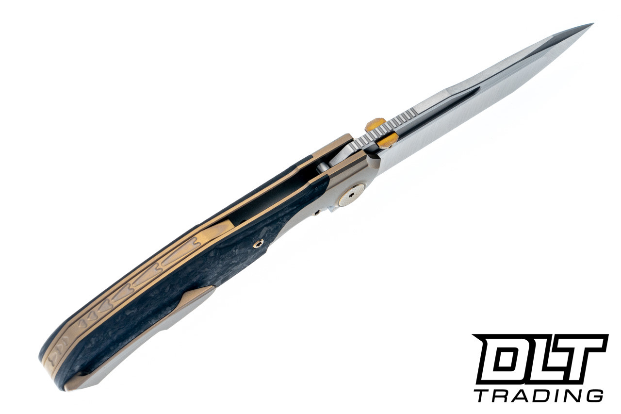 Null Knives Vandal - Stonewash Bronze Ti - Marbled Carbon Fiber