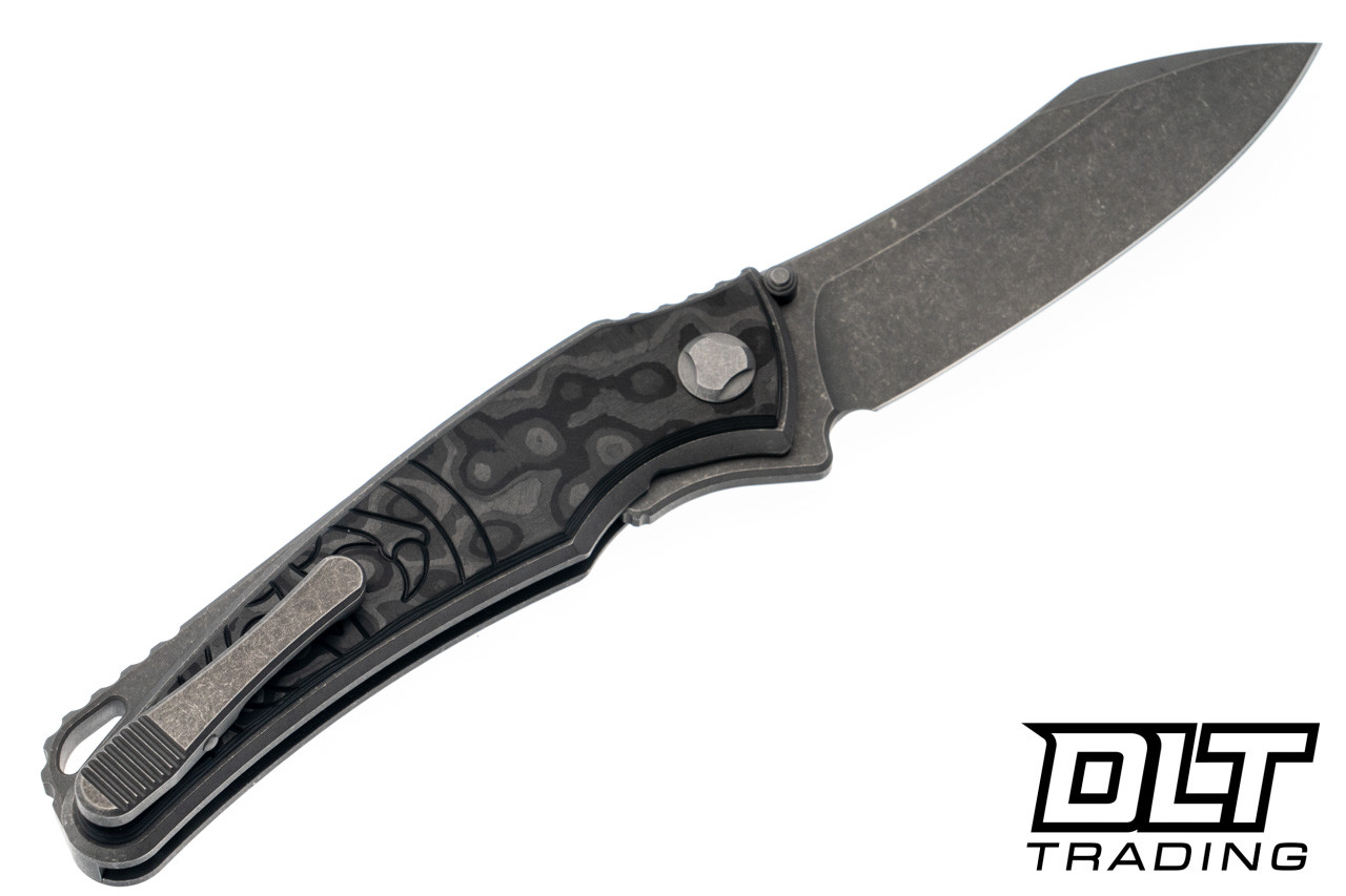 Hawk Knives Talon M390 - Titanium Handle - Black Camo FatCarbon