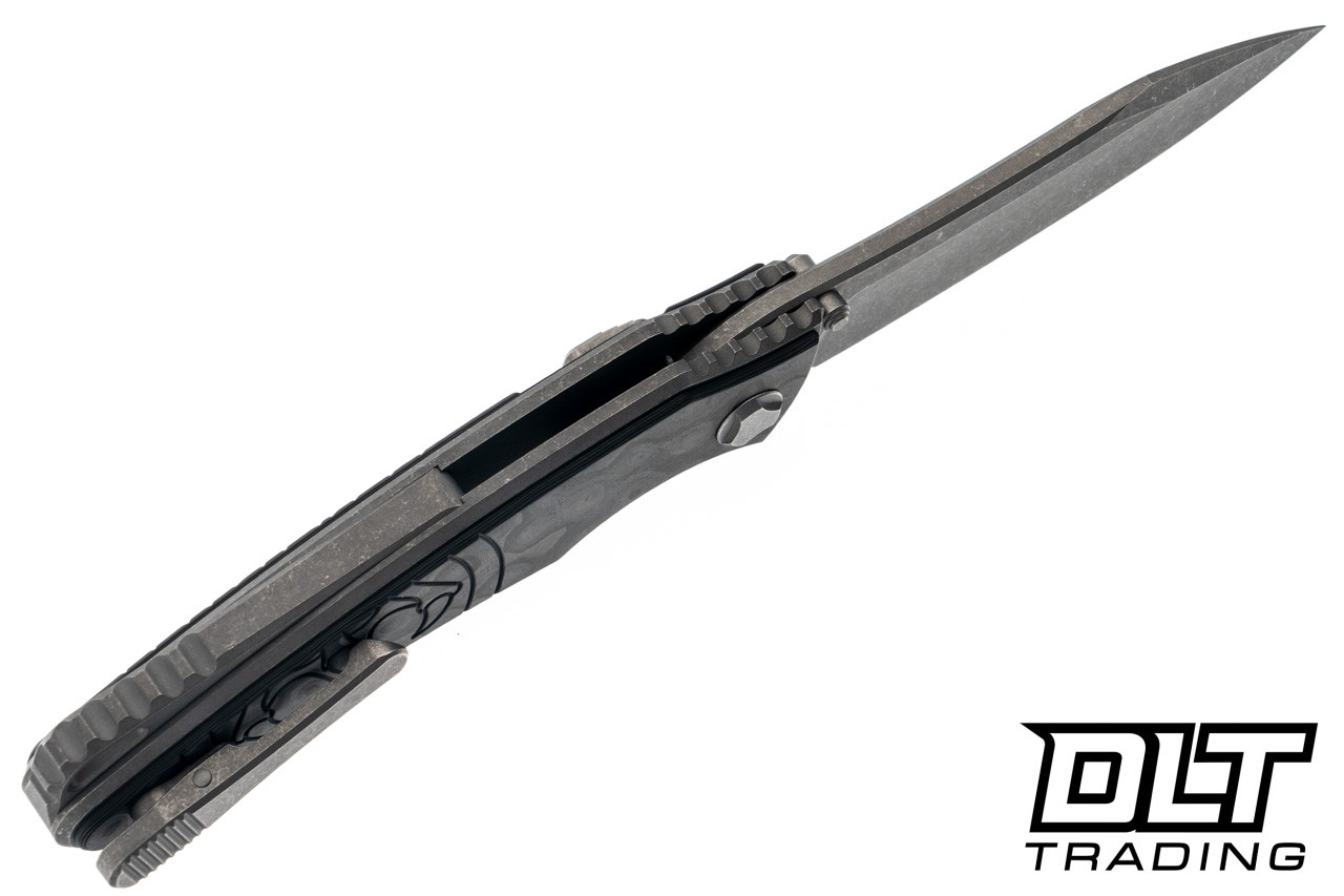 Hawk Knives Talon M390 - Titanium Handle - Black Camo FatCarbon