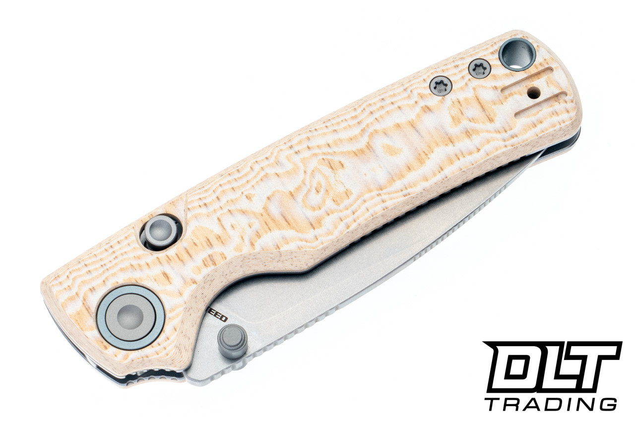 Vosteed Porcupine - Bamboo Micarta - Stonewash 14C28N Drop Point
