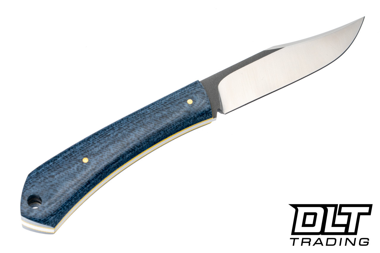 Hammer Down Forge Companion - Denim Linen Micarta - Yellow Liners