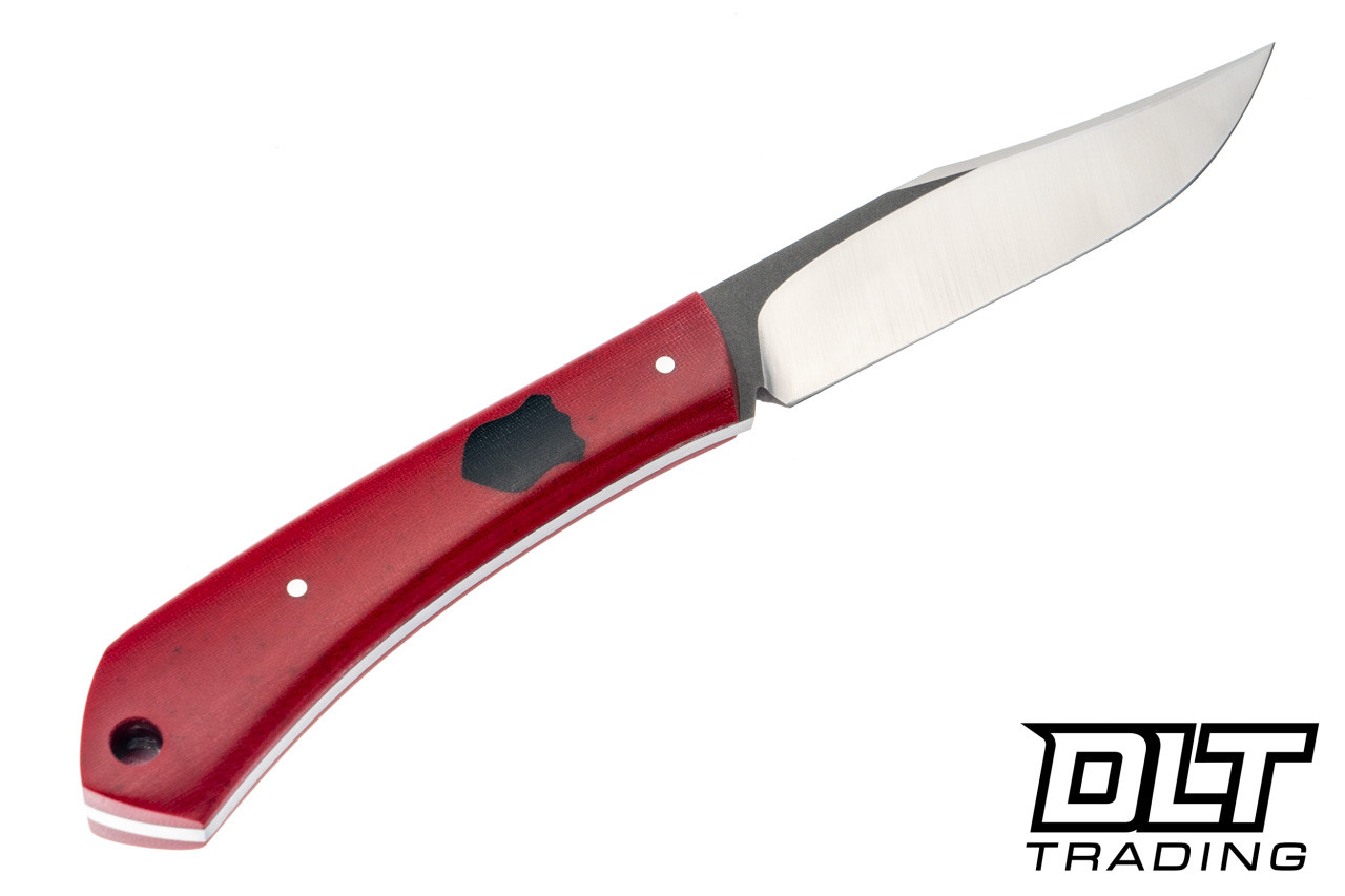 Hammer Down Forge Companion - Light Red Canvas Micarta - Black
