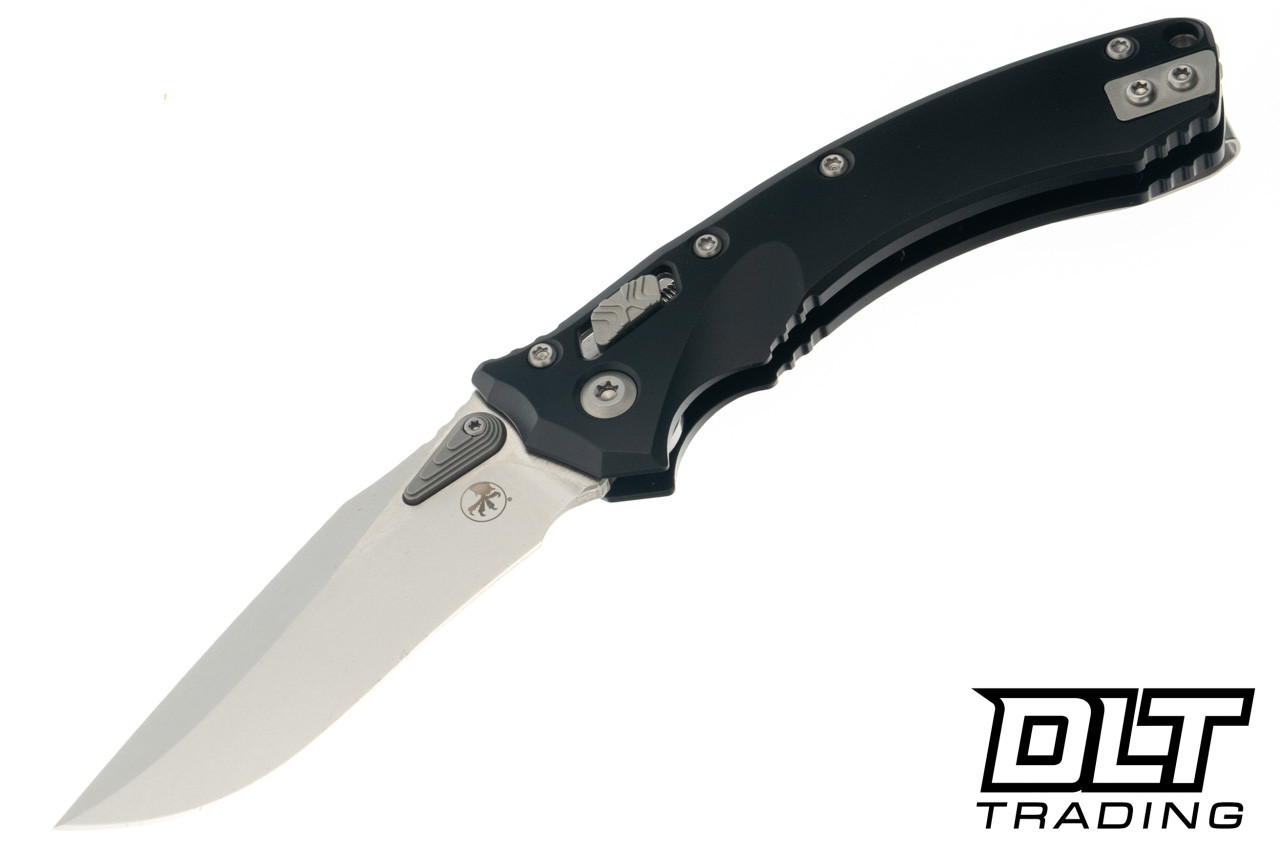 Little Kāna & Hemo FILE ME-002 Microtech Amphibian Mini Ram-Lok - Black Handle - Stonewashed