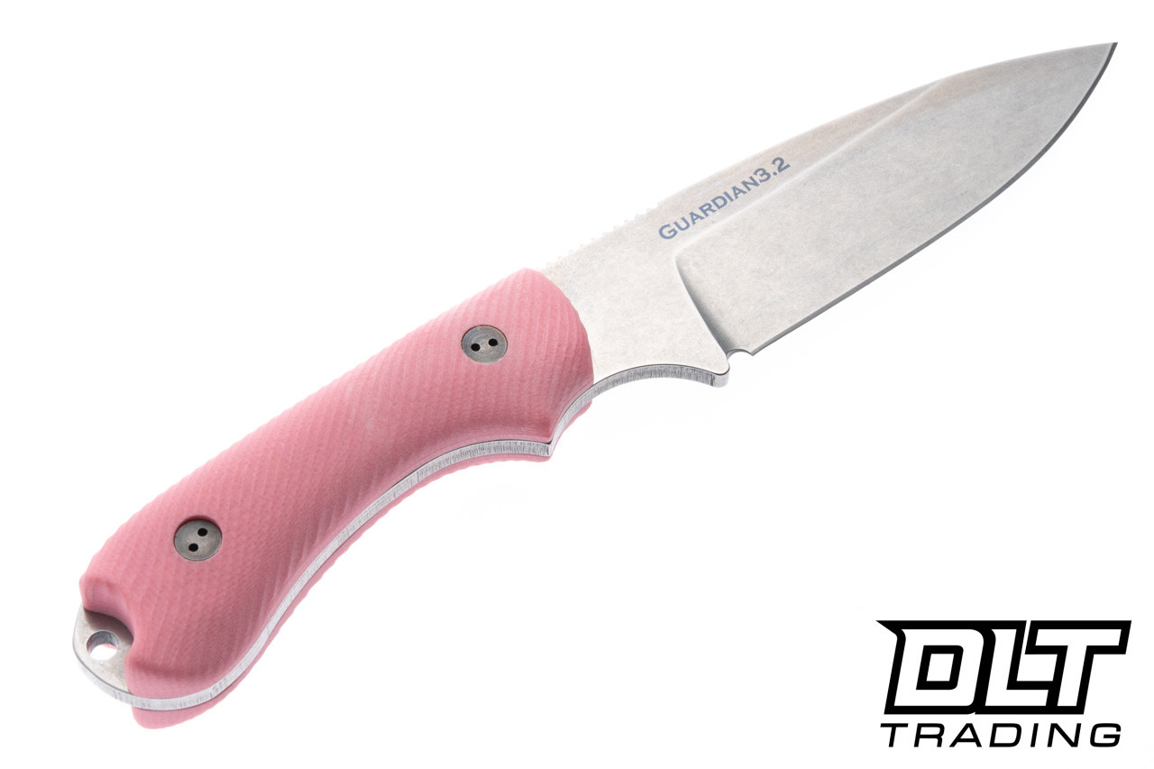 Bradford 3.2 MagnaCut - 3D Microtextured Pink G-10 - Sabre Grind