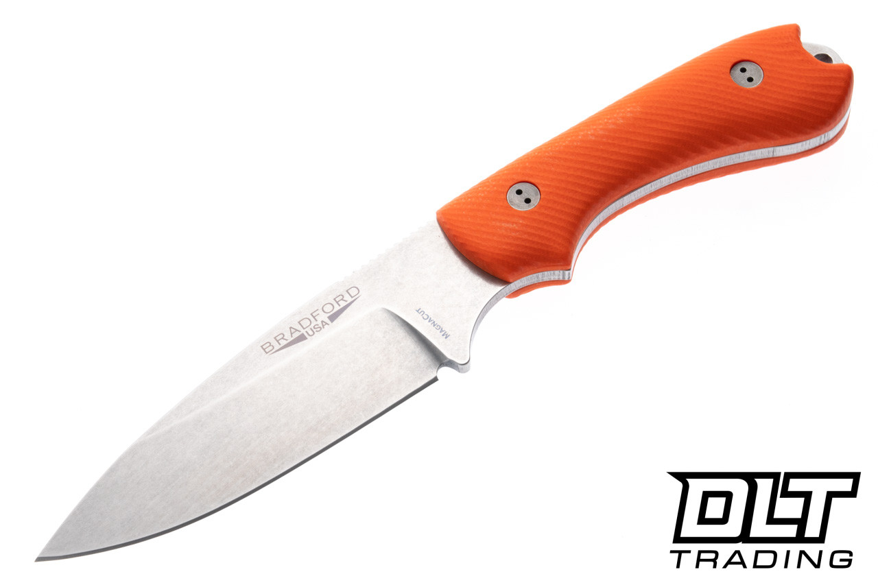 BTM トライク グレー・オレンジ Bradford 3.2 MagnaCut - 3D Microtextured Orange G-10 - Sabre Grind
