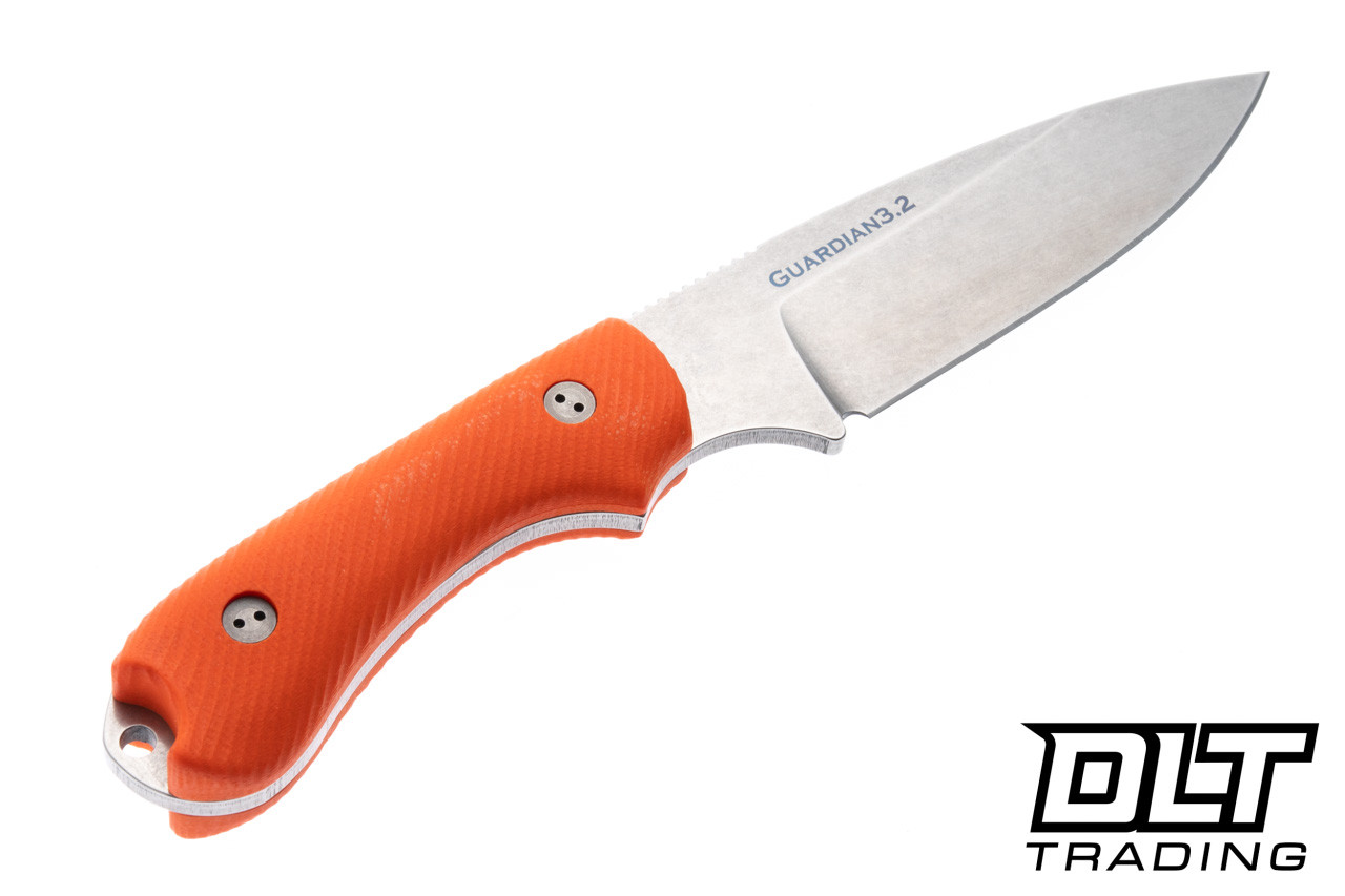 オレンジ色の切手 約3cm Bradford 3.2 MagnaCut - 3D Microtextured Orange G-10 - Sabre Grind