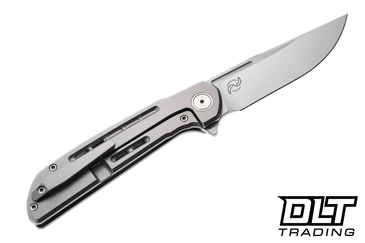 Reate Remedy - Satin Elmax Blade - Bead Blasted Titanium - DLT Trading