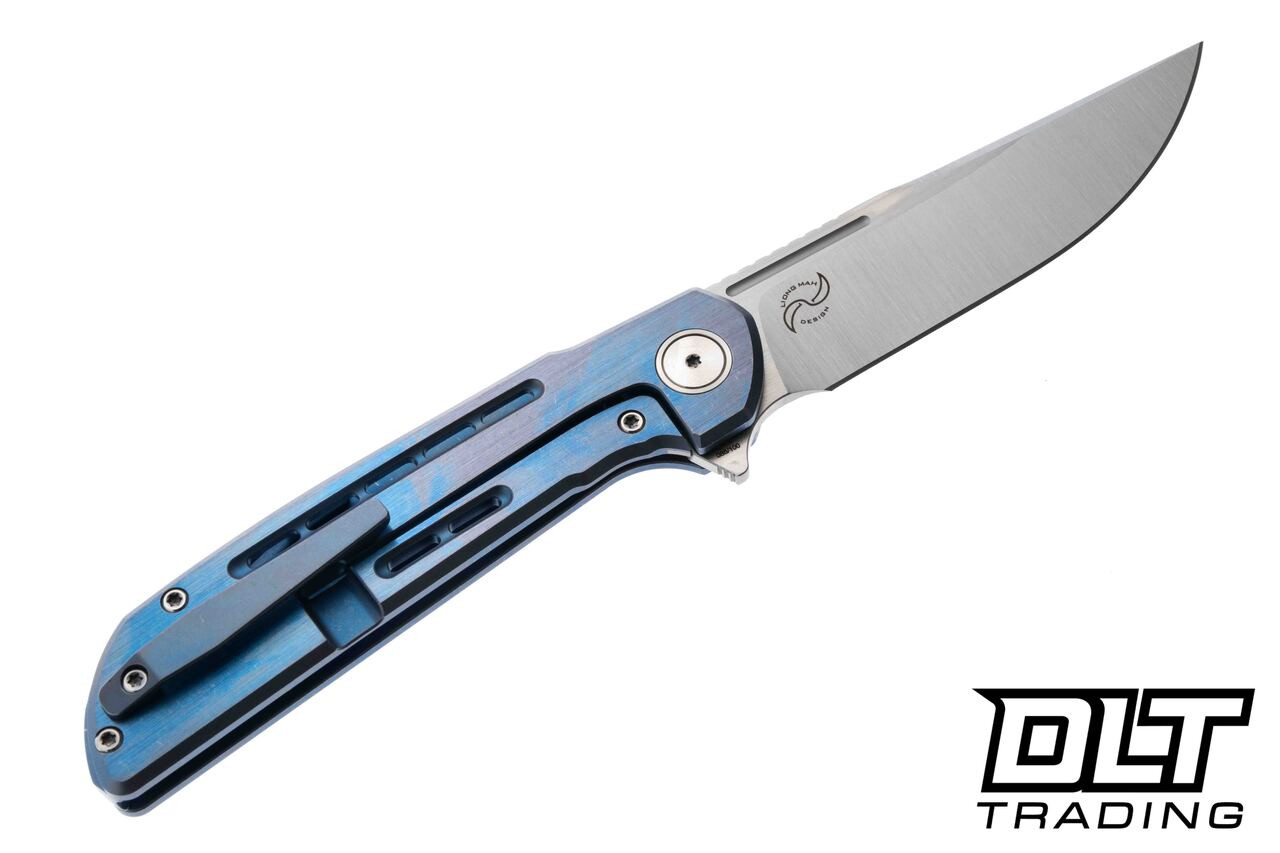 Reate Remedy - Satin Elmax Blade - Blue Satin Titanium - DLT Trading