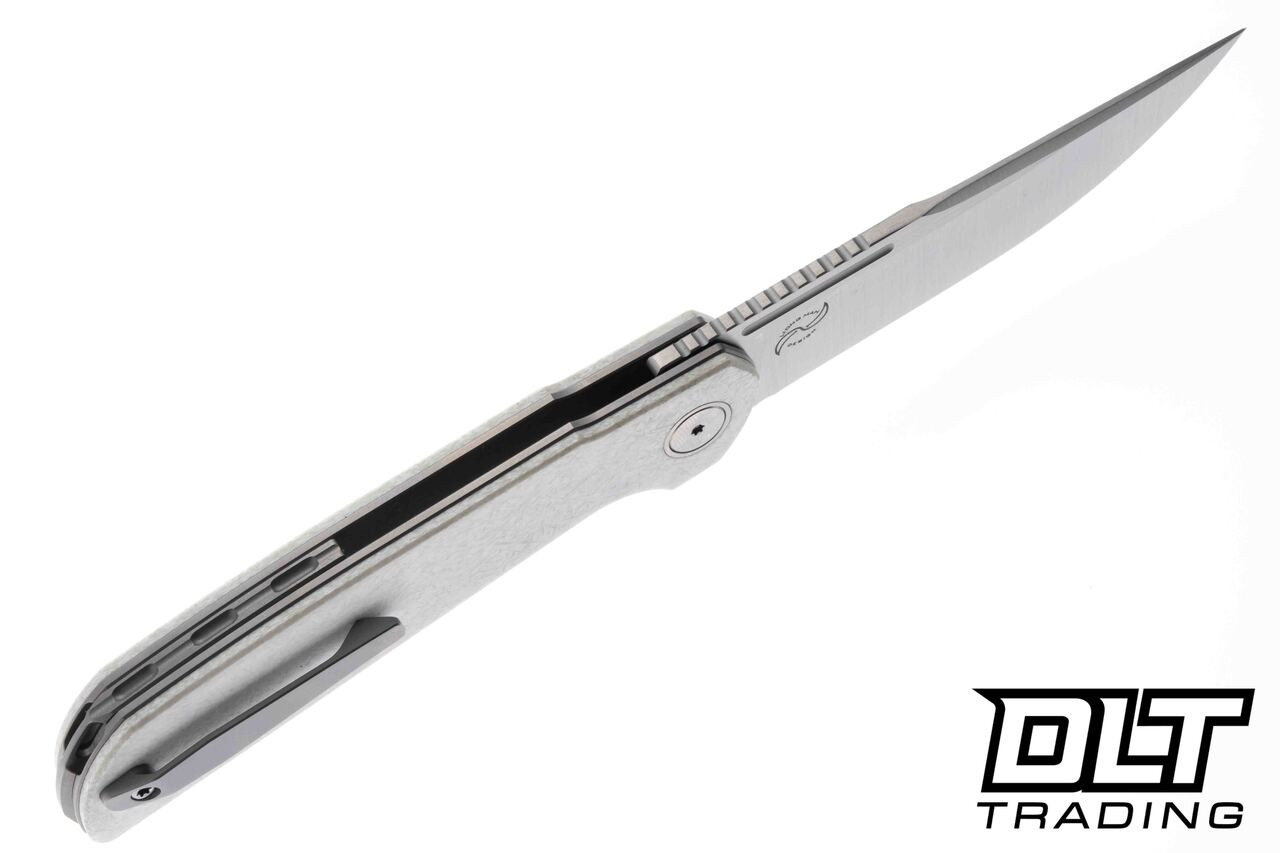 Reate Remedy - Satin Elmax Blade - White FatCarbon Glass - DLT Trading