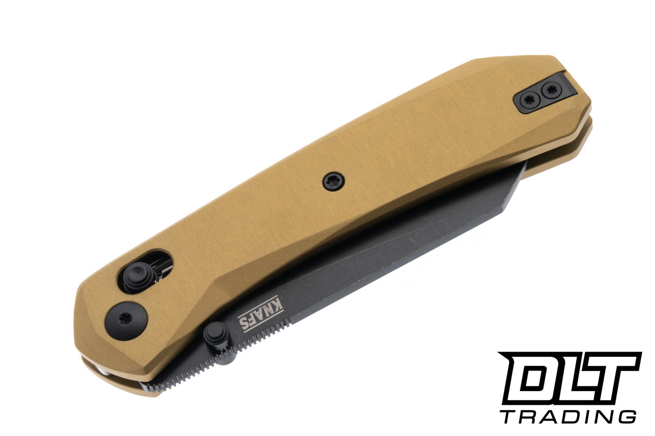 KNAFS Lander 2 - Gold Aluminum - Reverse Tanto Elmax Blade - DLT