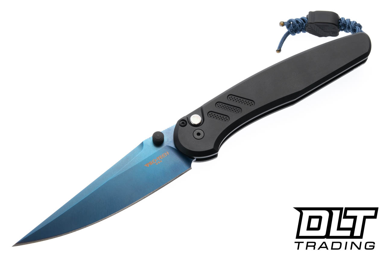 Pro-Tech Avalon - Black Aluminum - Sapphire Blue PVD MagnaCut