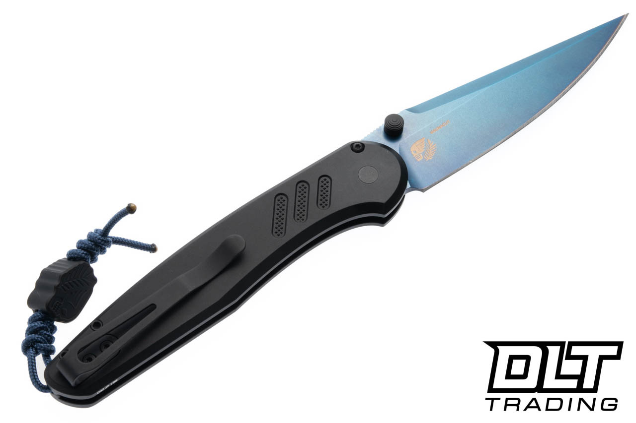 Pro-Tech Avalon - Black Aluminum - Sapphire Blue PVD MagnaCut