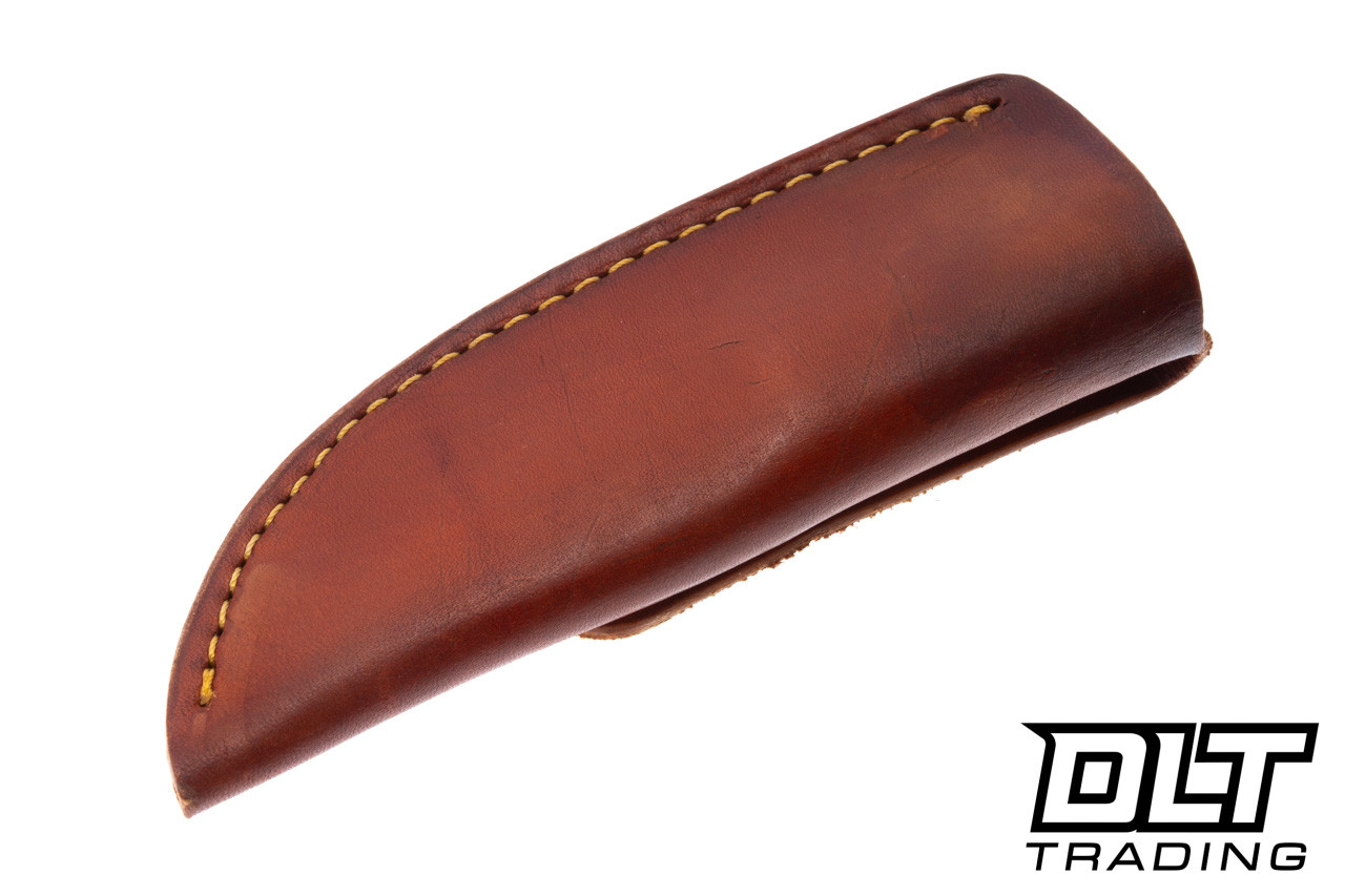 Candler Customs Sharpfinger - Mocha Paper Micarta - Butterscotch