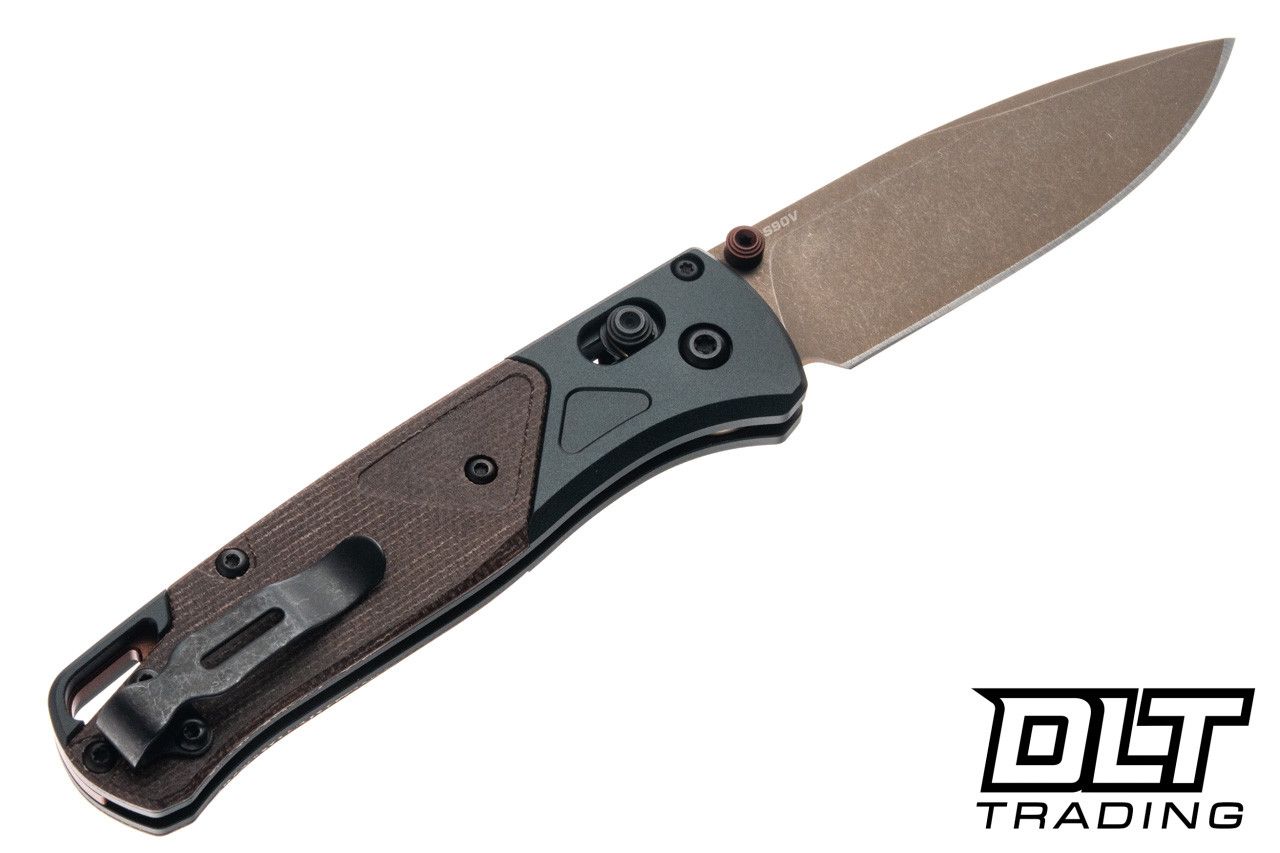 Benchmade Bugout 535FE-2602 - Taiga Green Aluminum with Brown
