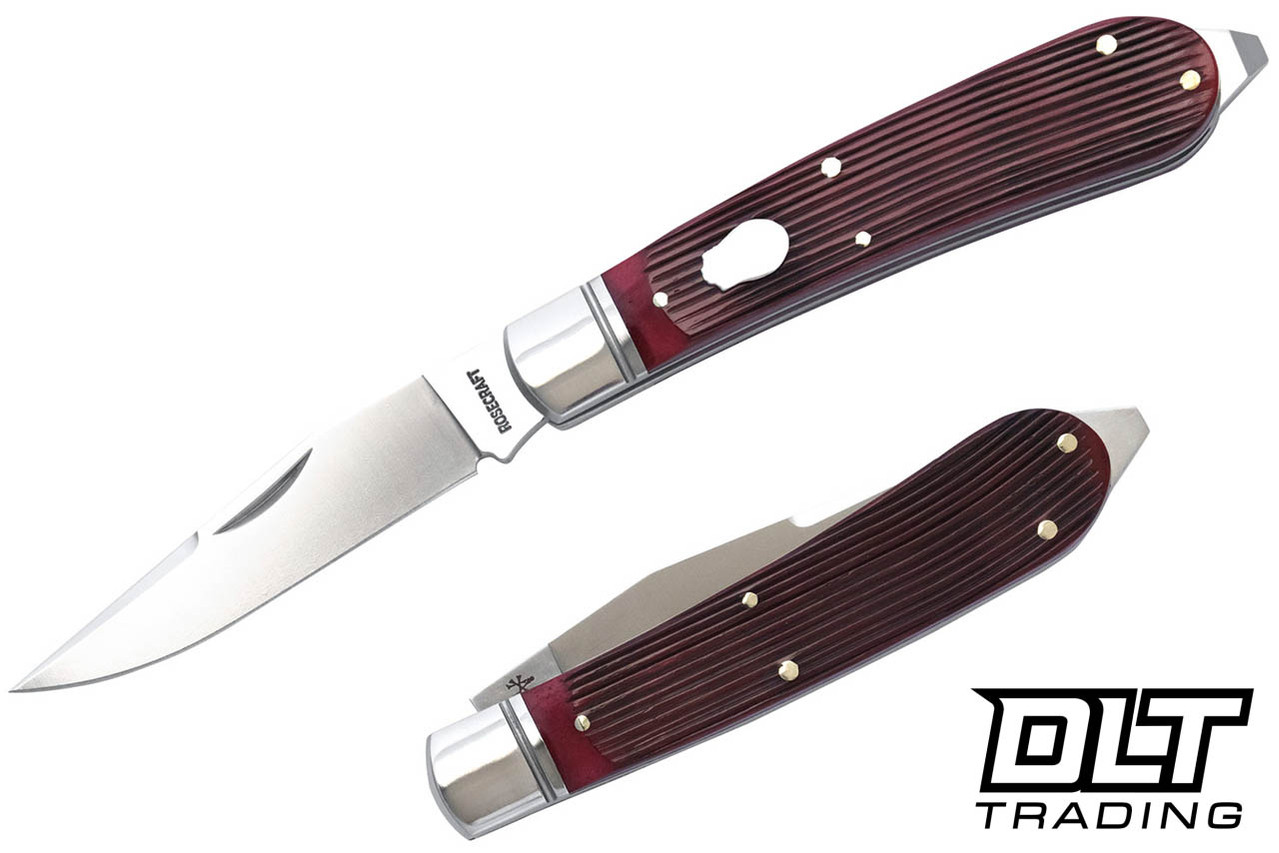 RoseCraft Blades Appalachian Jack - Red Barnboard Jigged Bone