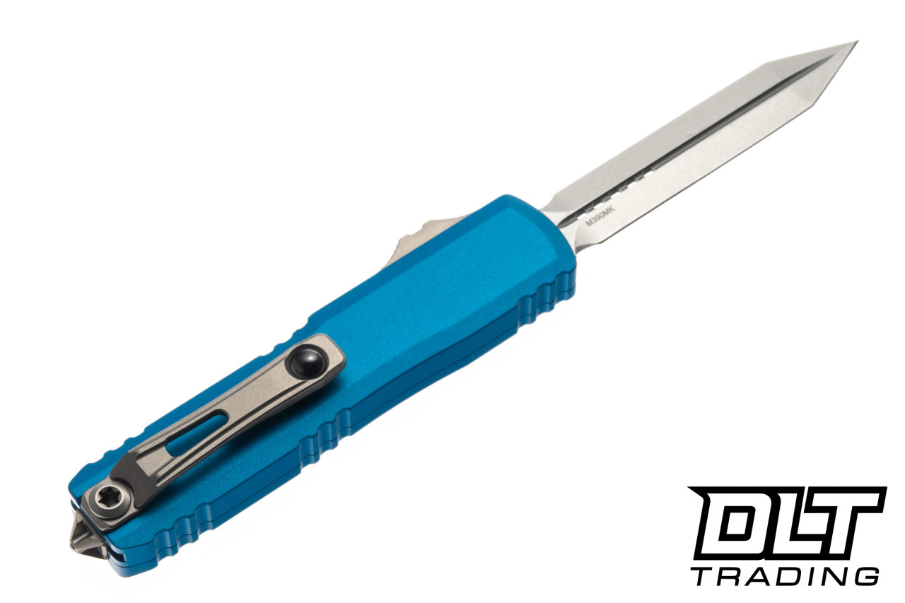 Microtech UTX-70 Spartan Gen IV - Blue Handle - Stonewash Blade