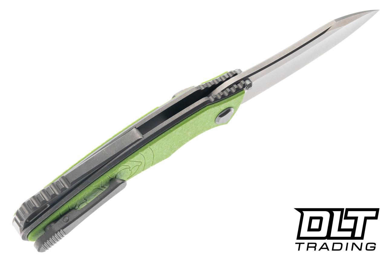 Hawk Talon - Titanium Handle - Spring Green Glass FatCarbon