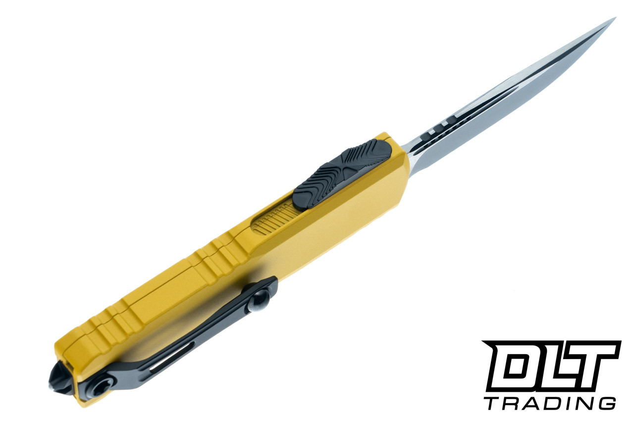 Microtech UTX-85 Gen IV - Yellow Handle - Black Blade - 12314-1YM