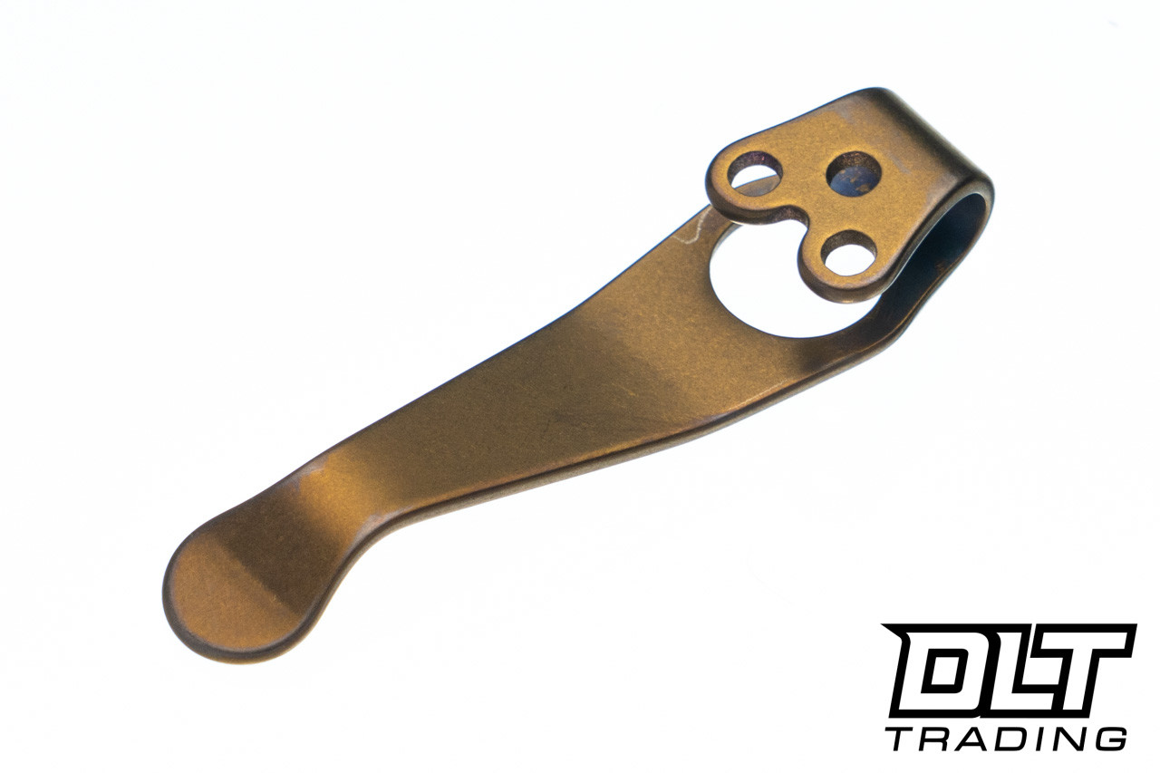 Lynch Northwest Spyderco Stubby Clip - Bronze Anodized Titanium