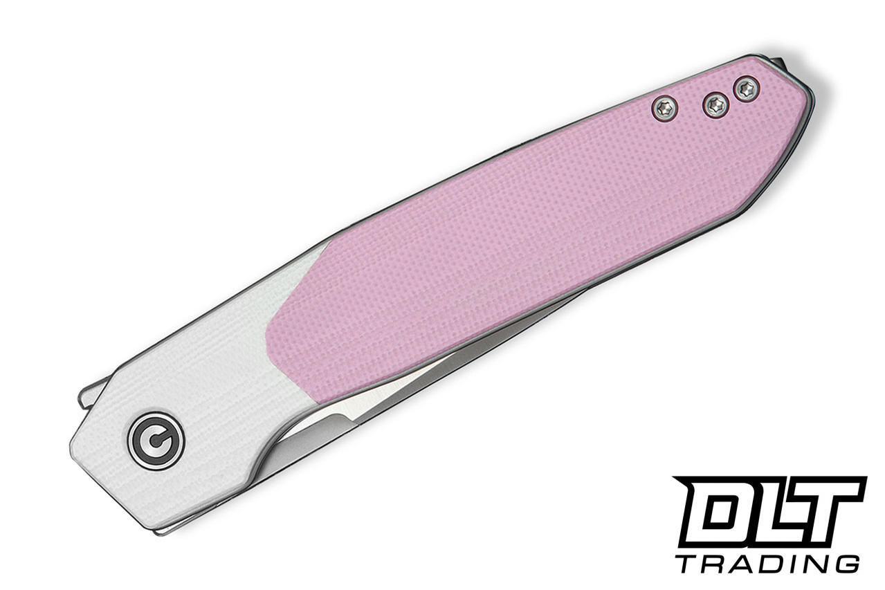 Civivi Brr15 Light C25063-3 - White & Powder Pink G-10 - Satin